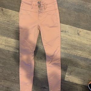 Light pink skinny jeans